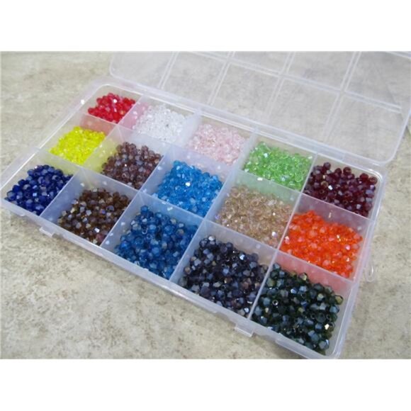 BRAND NEW 1800pcs 4mm Bicone Crystal Beads - Picture 8 of 8